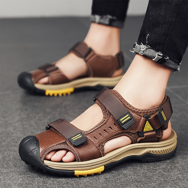 Orthopedische Donkerbruine Outdoor Sandalen - Lars-Donkerbruin-CN38(EU38.5)-State of Style