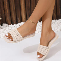 Orthopedische Gevlochten Beige Sandalen - Julia-36-State of Style