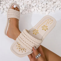 Orthopedische Gevlochten Beige Sandalen - Julia-36-State of Style