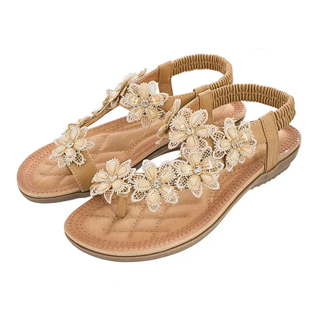 Orthopedische Licht Beige Sandalen - Emily-Abrikoos-34-State of Style