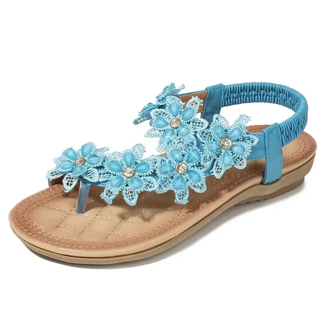 Orthopedische Licht Beige Sandalen - Emily-Blauw-34-State of Style