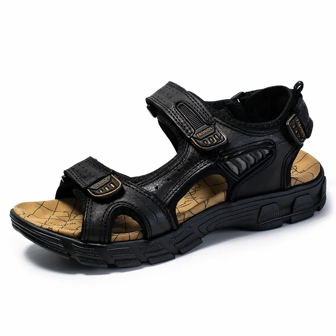 Orthopedische Lichtgewicht Zwarte Sandalen - Mark-Zwart-38-State of Style