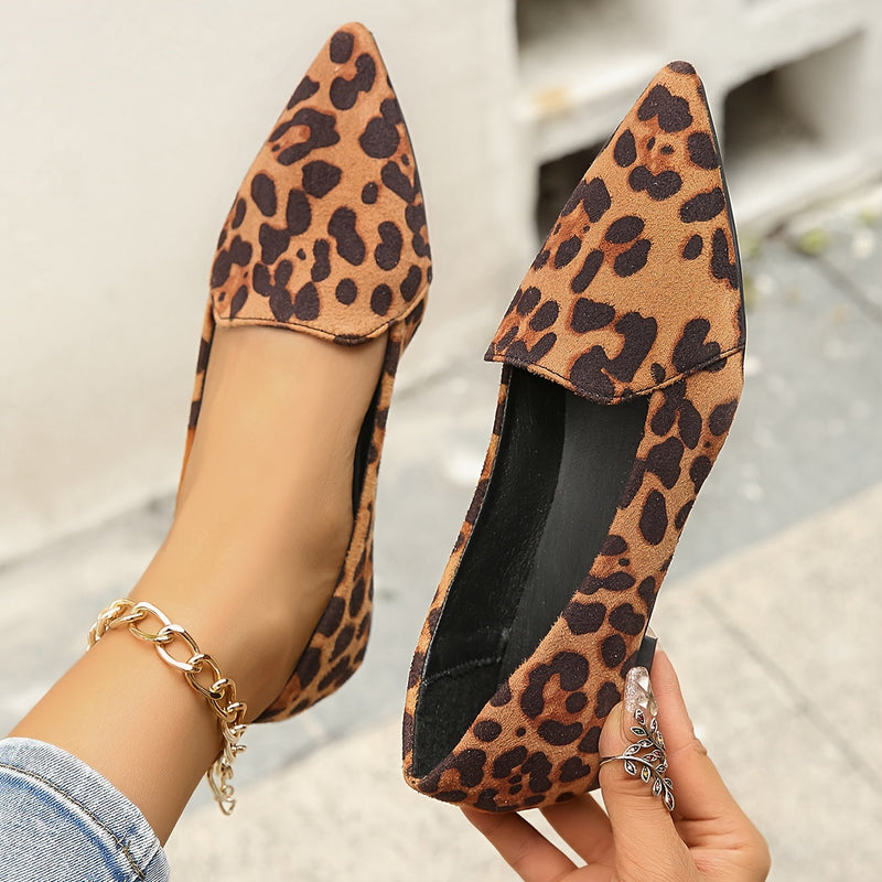 Orthopedische Paarse Flats - Lisa-Luipaardprint-CN36(EU35.5)-State of Style