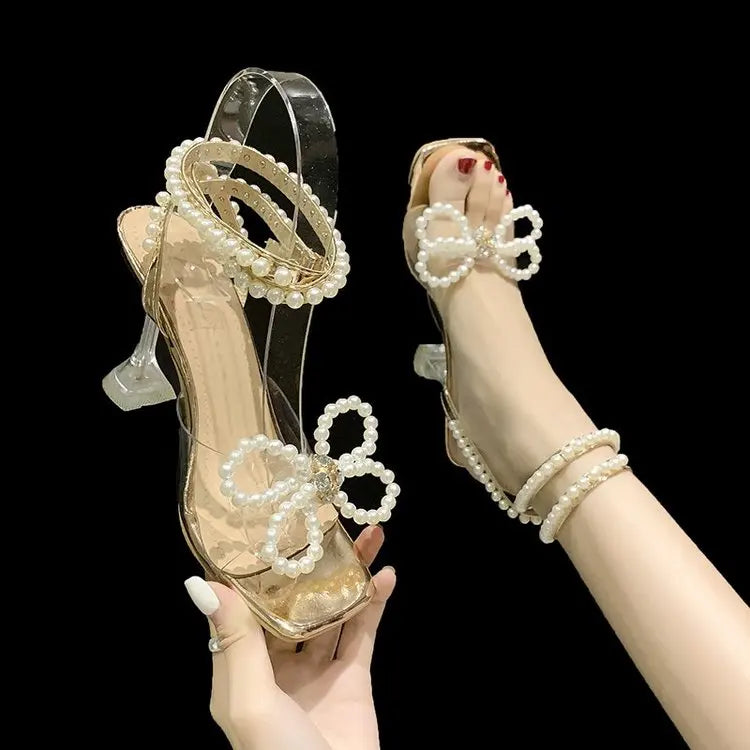 Orthopedische Parel Witte Hakken - Isabella-Beige-35-State of Style