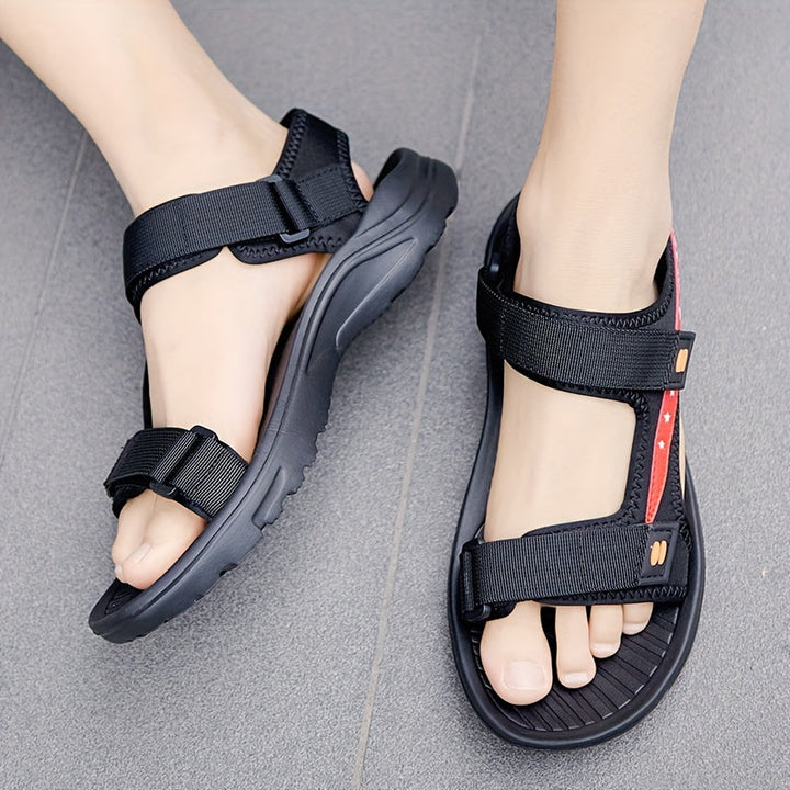 Orthopedische zwarte herensandaal - Erik-Zwart-CN39(EU38.5)-State of Style