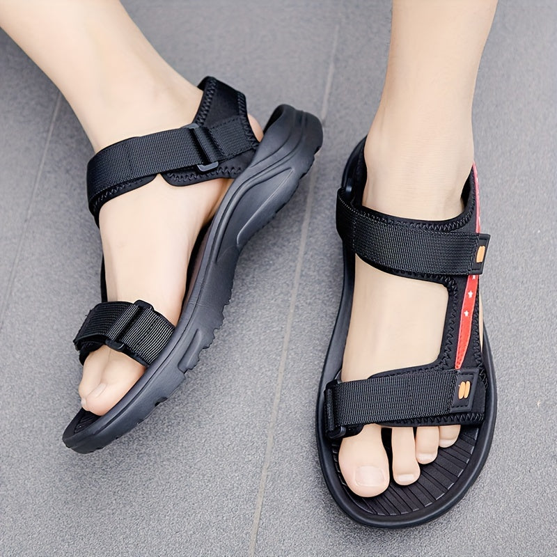 Orthopedische zwarte herensandaal - Erik-Zwart-CN39(EU38.5)-State of Style