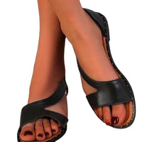 Orthopedische Zwarte Sandalen - Linda-Zwart-36-State of Style