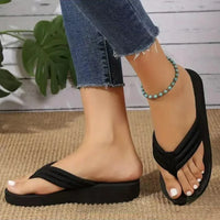 Orthopedische Zwarte Teenslippers - Sara-36-State of Style