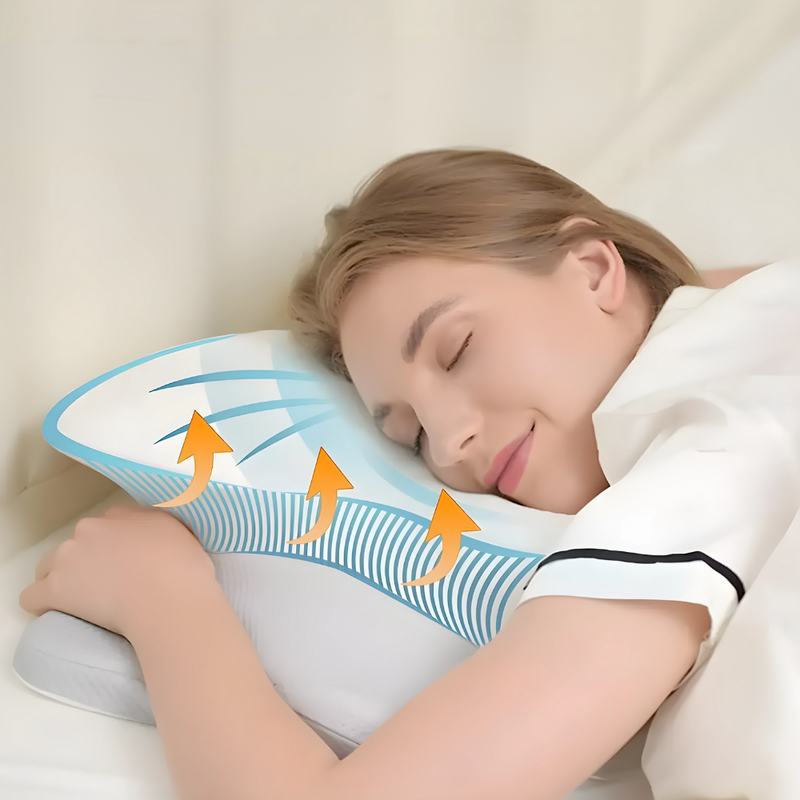 OrthoSleep 3D Pillow | Comfortable Ergonomic Support | Breathable Hypoallergenic-State of Style