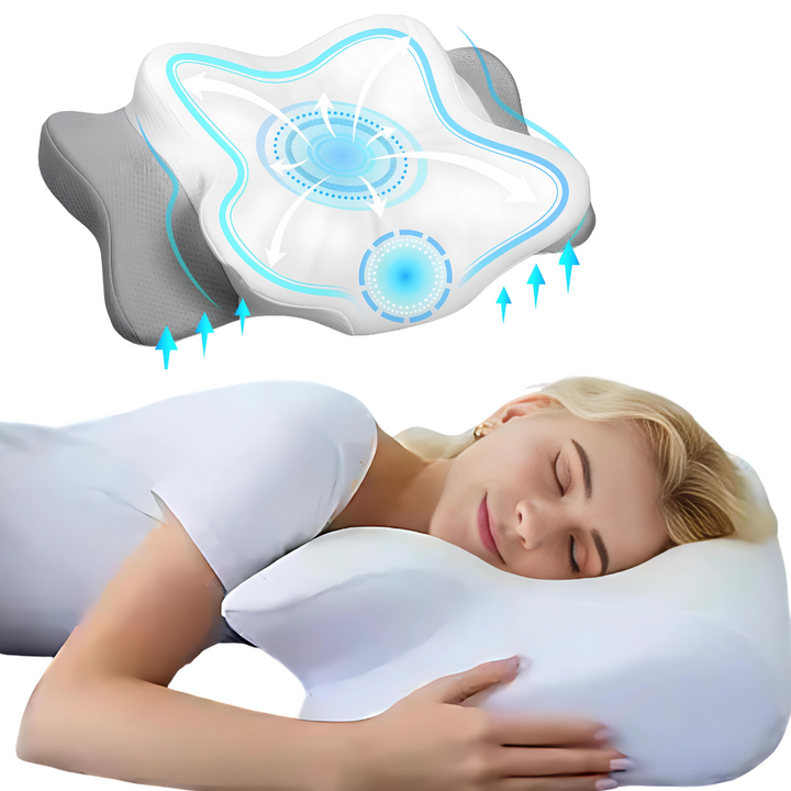 OrthoSleep 3D Pillow | Comfortable Ergonomic Support | Breathable Hypoallergenic-State of Style