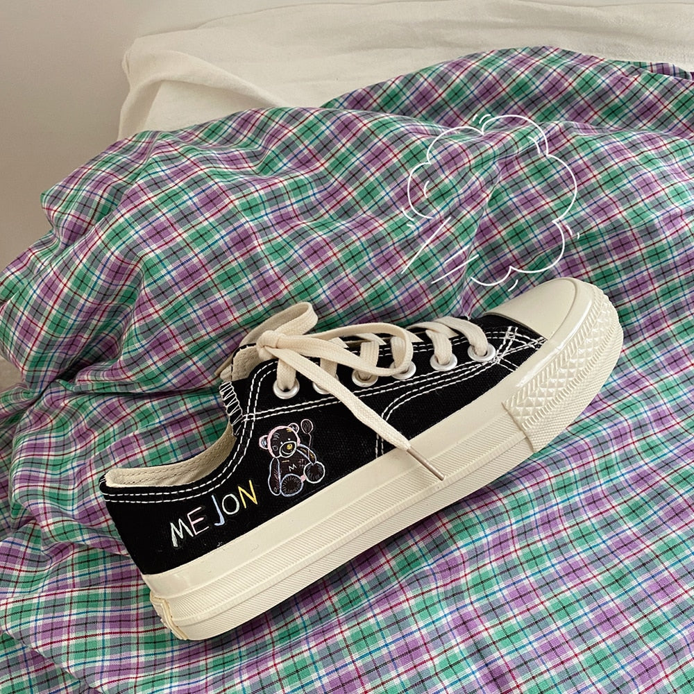 OtteliensSneaks – High-Top Canvas Shoes with Stylish Print-Low-4.5-State of Style