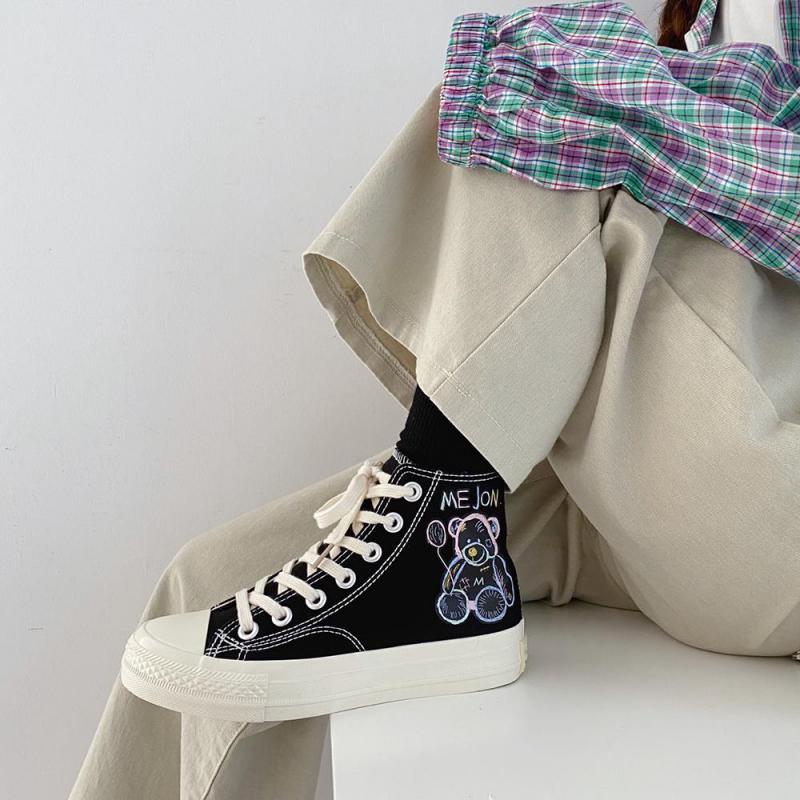 OtteliensSneaks – High-Top Canvas Shoes with Stylish Print-Low-4.5-State of Style
