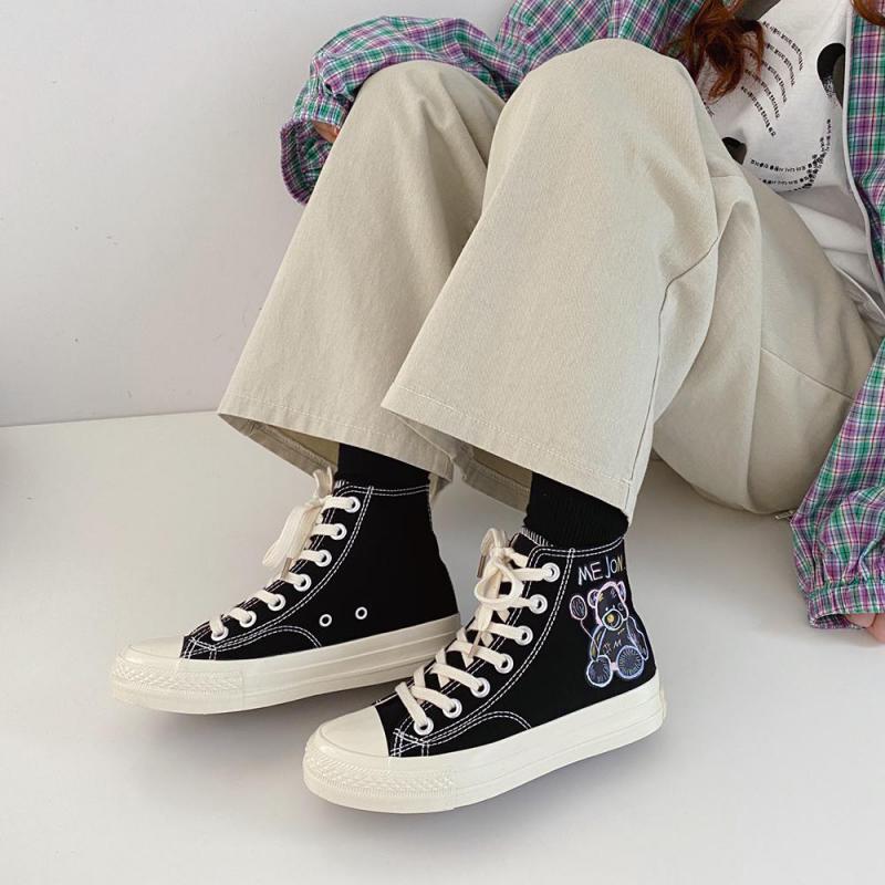 OtteliensSneaks – High-Top Canvas Shoes with Stylish Print-Low-4.5-State of Style
