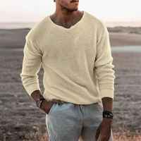 Warmer men's knitted jumper with long sleeves - Sigfried