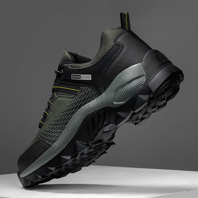 Outdoor Comfort Men's Walking Shoes with Wide Toe - Victor-Olive green-5.5-State of Style