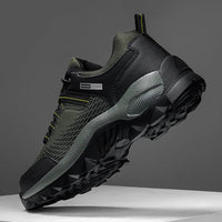 Outdoor Comfort Men's Walking Shoes with Wide Toe - Victor-Olive green-5.5-State of Style