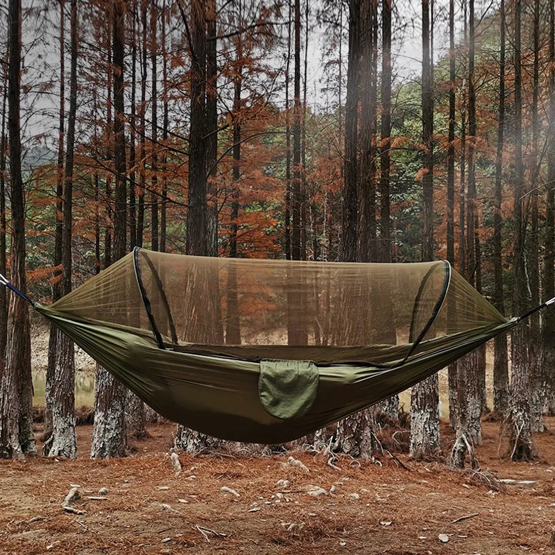 Outdoor Hammock with Mosquito Net - SkyNest-Olive Green-State of Style