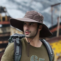 Outdoor Summer Hat with Chin Strap and Water-Repellent Fabric – Ranger-Khaki-State of Style