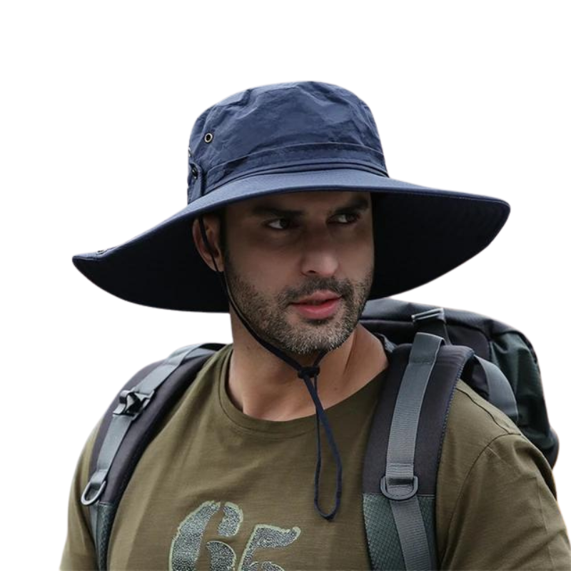 Outdoor Summer Hat with Chin Strap and Water-Repellent Fabric – Ranger-Khaki-State of Style