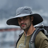 Outdoor Summer Hat with Chin Strap and Water-Repellent Fabric – Ranger-Light grey-State of Style