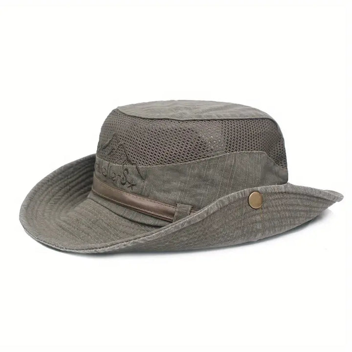 Outdoor Sun Hat with Adjustable Straps and Wide Brim – Solantra-Green-State of Style