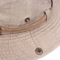 Outdoor Sun Hat with Adjustable Straps and Wide Brim – Solantra-Khaki-State of Style
