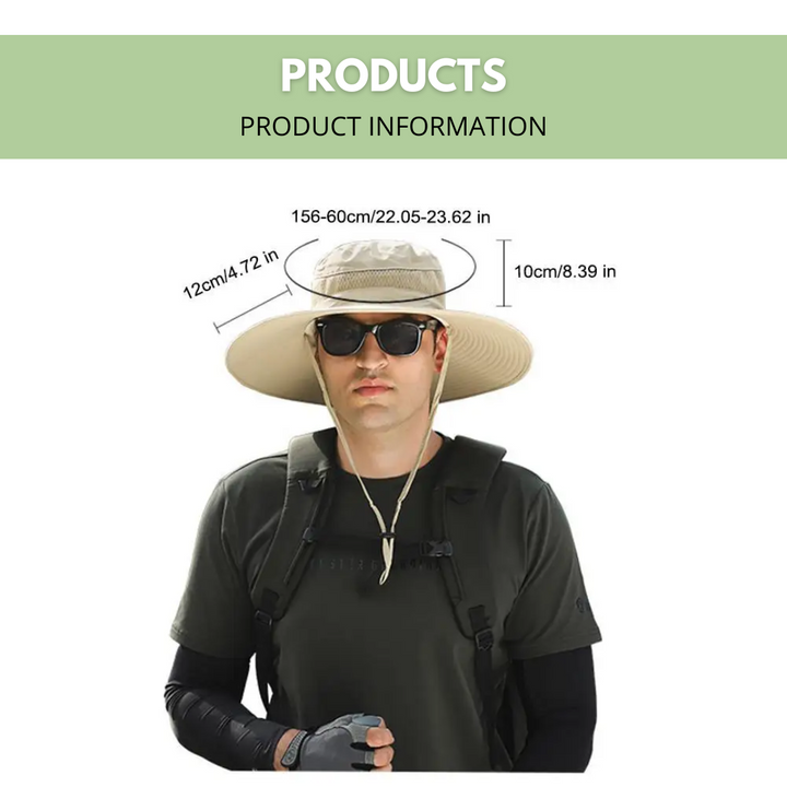 Outdoor sun hat with integrated solar fan – CoolBreeze Solar-A-State of Style