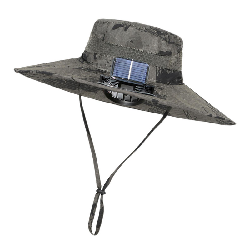 Outdoor sun hat with integrated solar fan – CoolBreeze Solar-A-State of Style