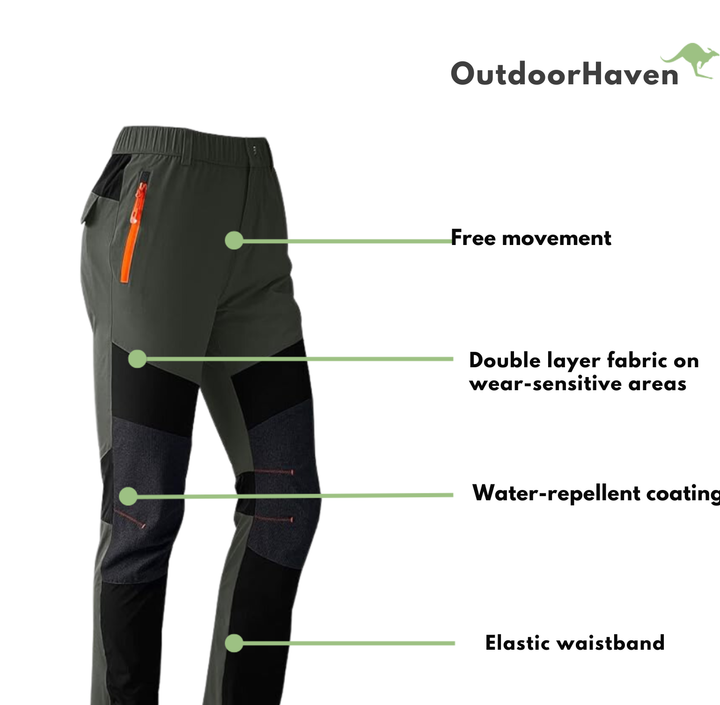 Outdoor Walking Trousers - TrekPro-Dark Green-S-State of Style