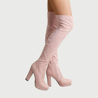 Over-the-Knee Boots with Block Heel - Isabella-Apricot-5-State of Style