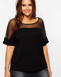 Oversized Casual Mesh Top – Lightweight & Stylish Summer Tee-XL-State of Style