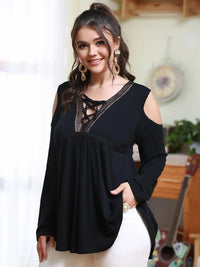 Oversized Cold Shoulder T-Shirt-L-State of Style