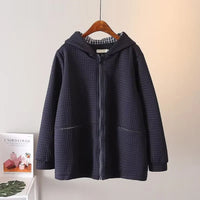 Oversized Cotton Hoodie Jacket | Casual and Comfortable-NAVY BLAU-XL-State of Style