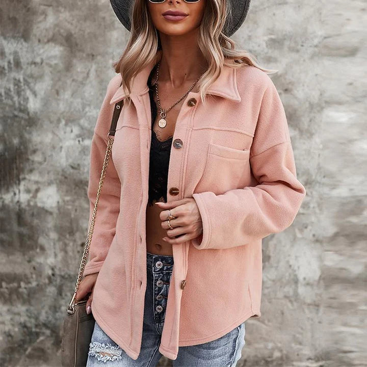 Oversized Denim Jacket for Women | Casual and Stylish-Pink-S-State of Style