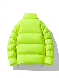 Oversized Fluorescent Men's Winter Jacket - Vigoro-Black-S-State of Style