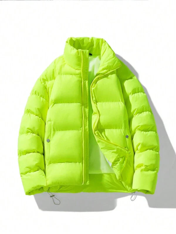Oversized Fluorescent Men’s Winter Jacket - Vigoro-Green-S-State of Style