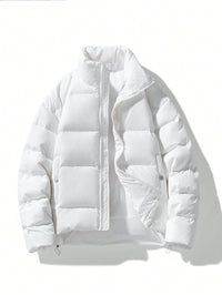 Oversized Fluorescent Men's Winter Jacket - Vigoro-White-S-State of Style