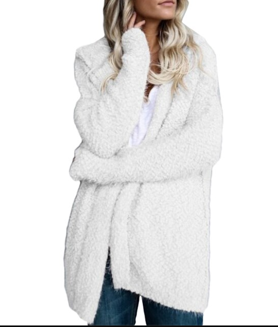 Oversized Jacket | Comfortable Loose Fit for Women-White-S-State of Style