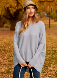Oversized Ladies Sweater - Sophie-Grey-S-State of Style
