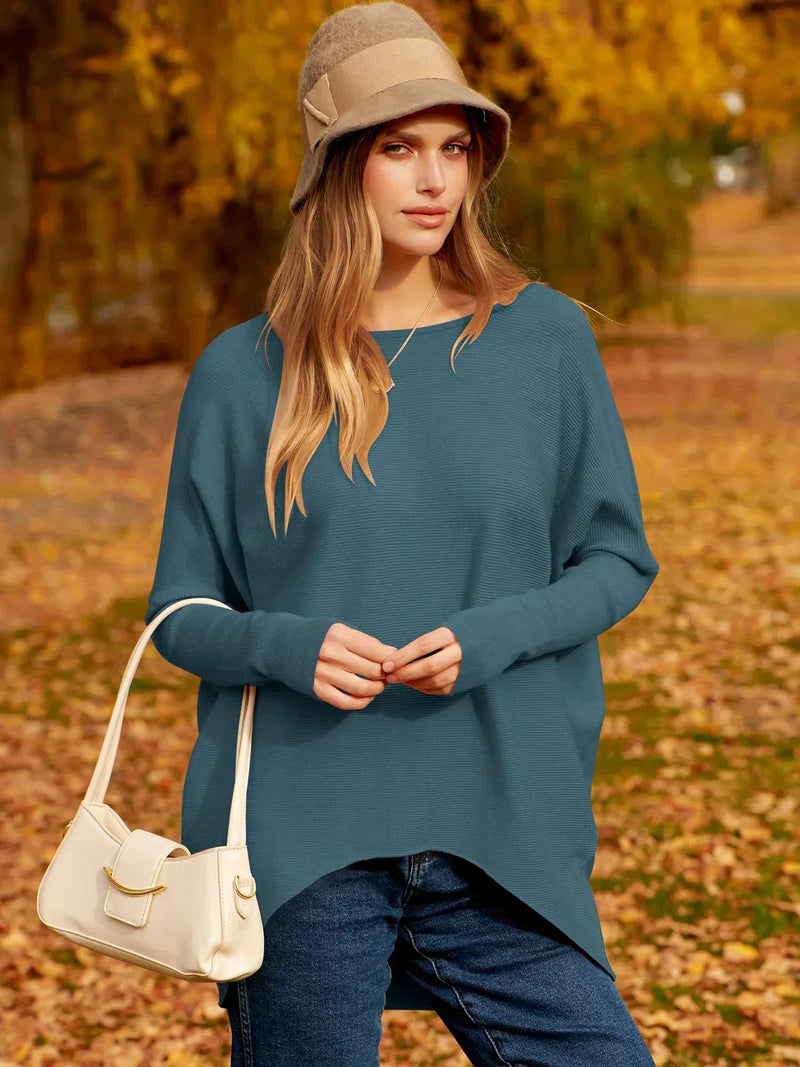 Oversized Ladies Sweater - Sophie-Sky blue-S-State of Style