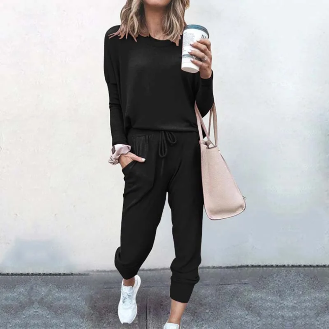 Oversized Ladies Tracksuit - Velana-Black-S-State of Style