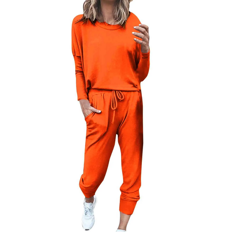 Oversized Ladies Tracksuit - Velana-Orange-S-State of Style