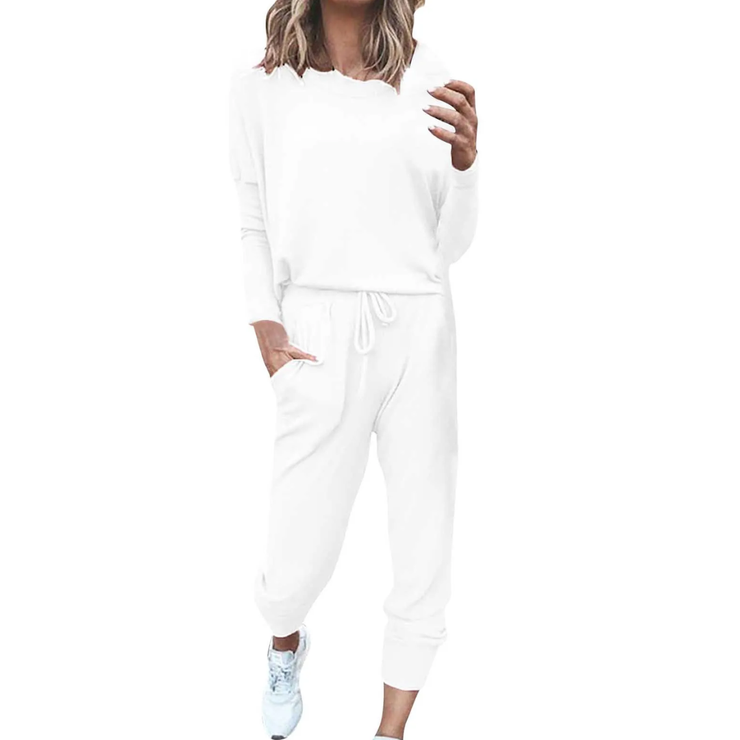 Oversized Ladies Tracksuit - Velana-White-S-State of Style