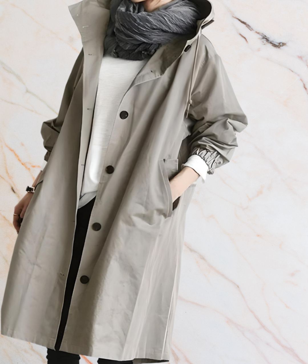 Oversized Long Coat with Buttons and Deep Side Pockets-S-Pink-State of Style
