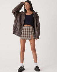 Oversized Loose Leather Women's Jacket – Yara-Brown-XS-State of Style