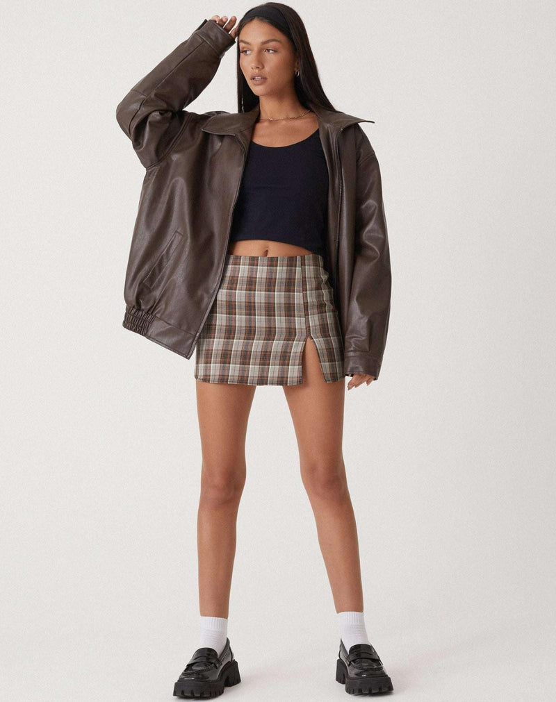 Oversized Loose Leather Women's Jacket – Yara-Brown-XS-State of Style