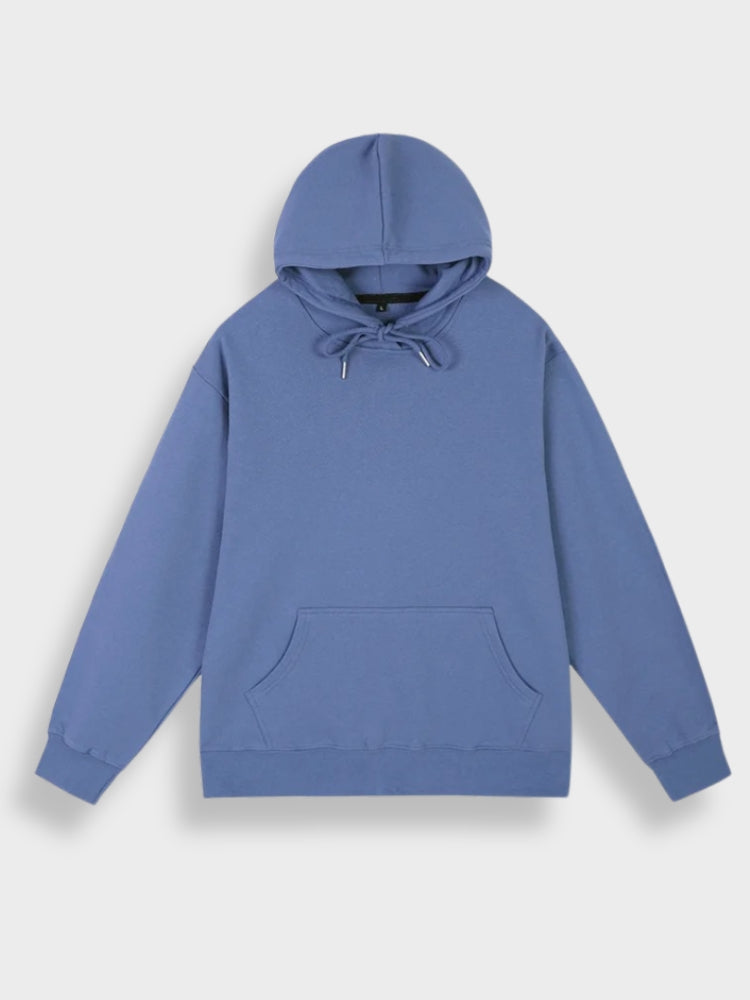 Oversized Men's Hoodie with Print - Noah-Grey-S-State of Style