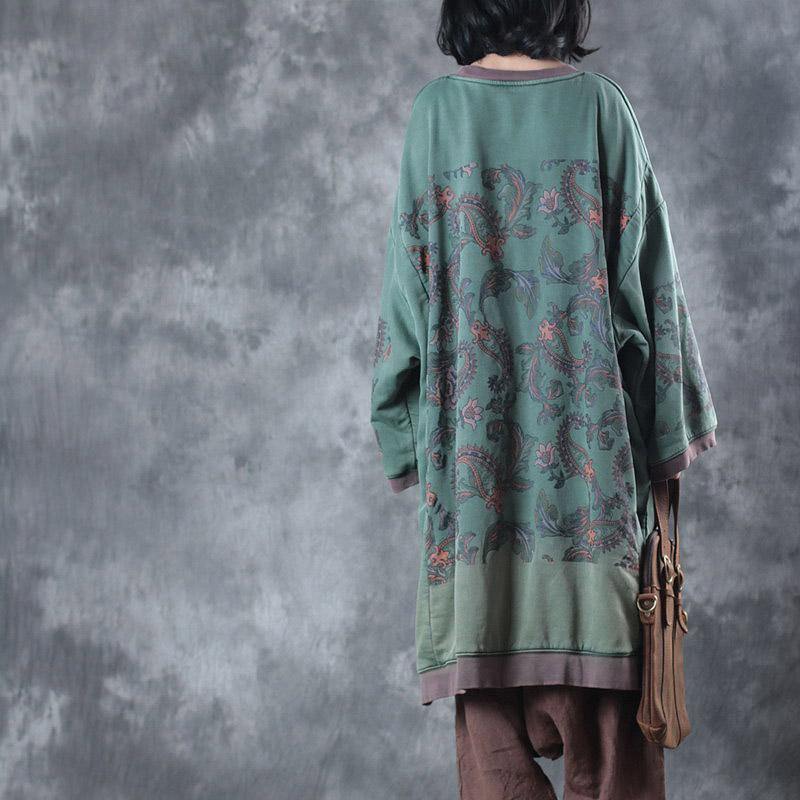 Oversized Midi Dress with Crew Neck – Ameline-State of Style