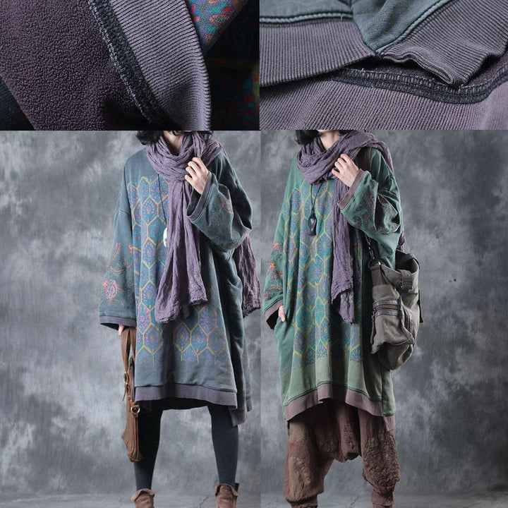 Oversized Midi Dress with O-Neck - Ameline-State of Style