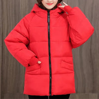 Oversized Padded Cotton Parka With Hood | Comfortable & Stylish-Red-XL-State of Style